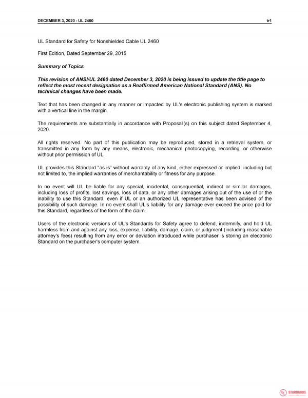 UL 2460 PDF UL 2460 PDF